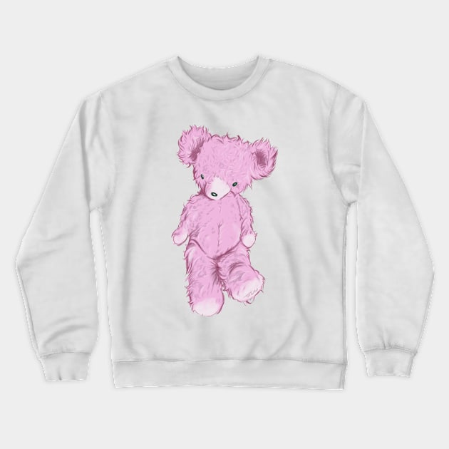 Pink Teddy Bear Crewneck Sweatshirt by So Red The Poppy